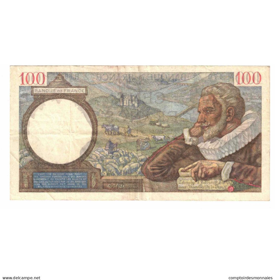 France, 100 Francs, Sully, 1939, H.5977, TTB, Fayette:26.19, KM:94 - 100 F 1939-1942 ''Sully''