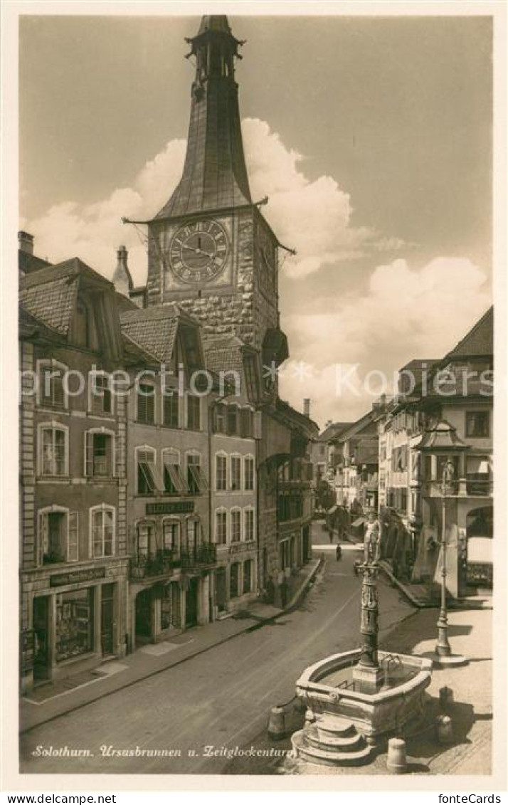 13623039 Solothurn Ursusbrunnen Und Zeitglockenturm Solothurn - Andere & Zonder Classificatie