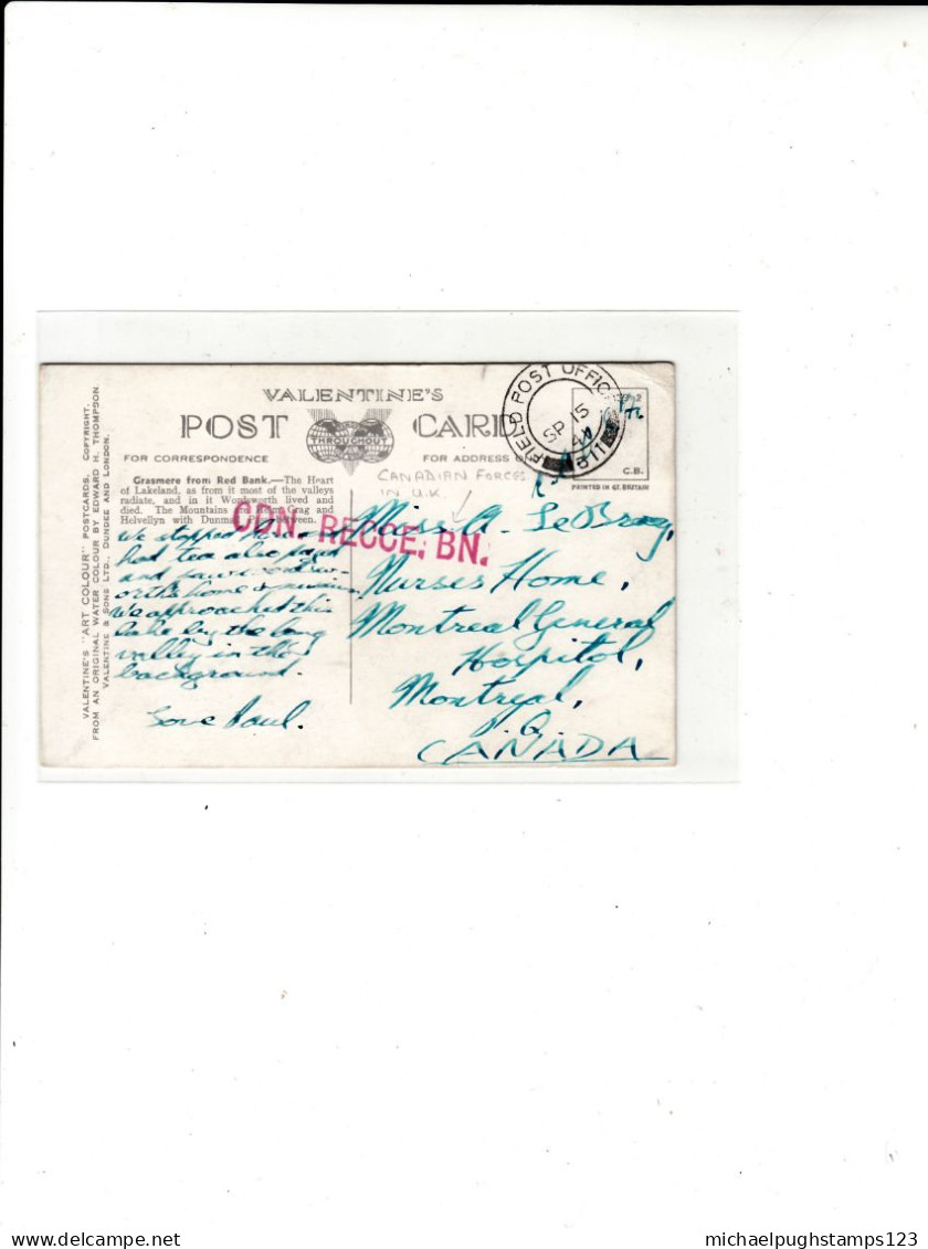 G.B. / Canada / Military Mail - Unclassified