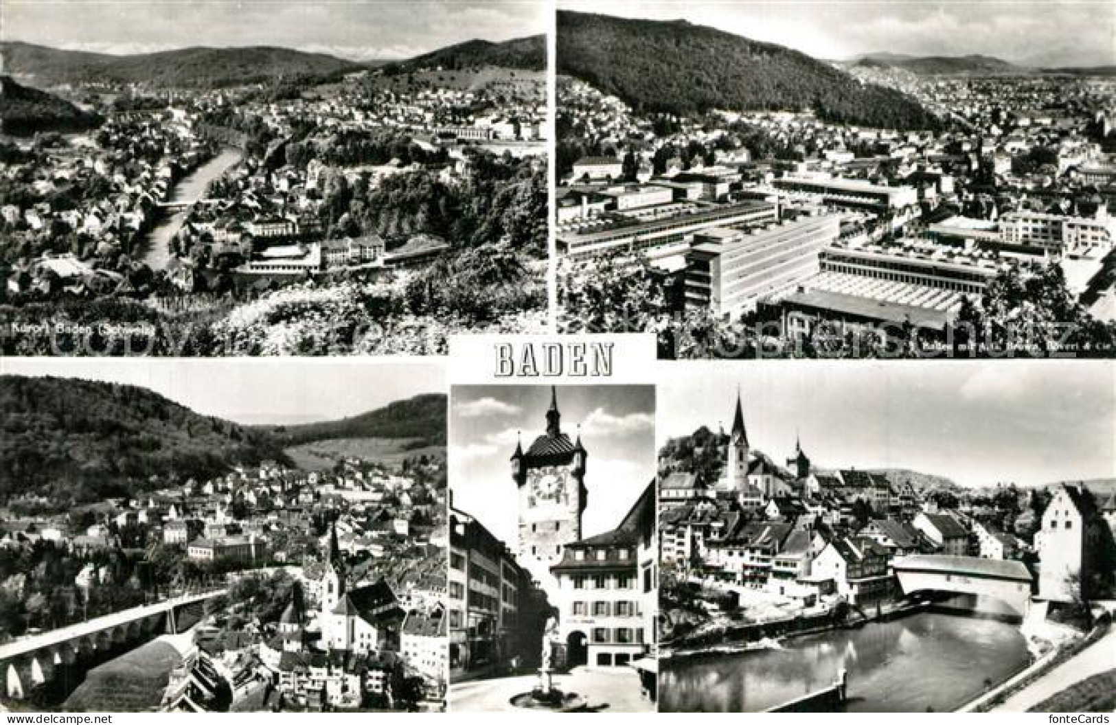 13602549 Baden AG Panorama Teilansichten Stadttor Baden AG - Autres & Non Classés