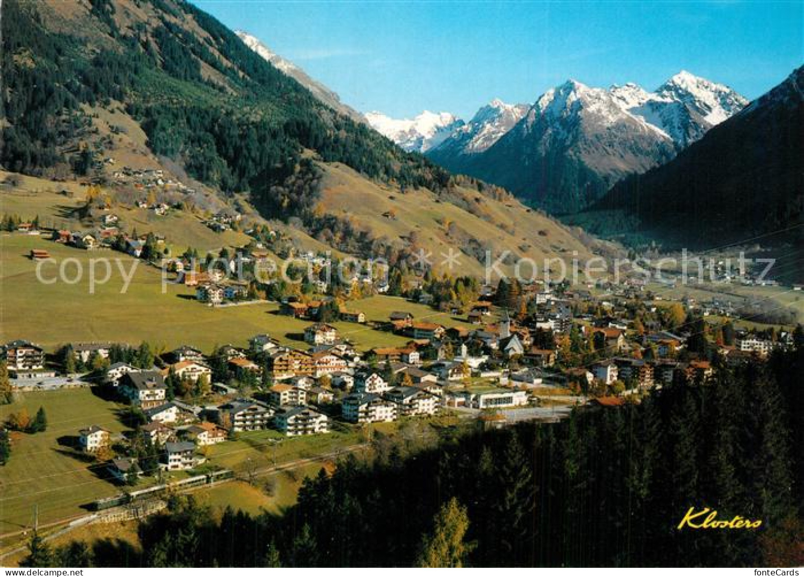 13601859 Klosters GR Panorama Mit Silvrettagruppe Klosters GR - Andere & Zonder Classificatie