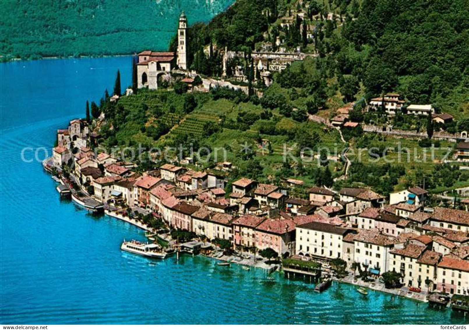 13601147 Morcote TI Lago Di Lugano Luganersee Fliegeraufnahme Morcote TI - Andere & Zonder Classificatie