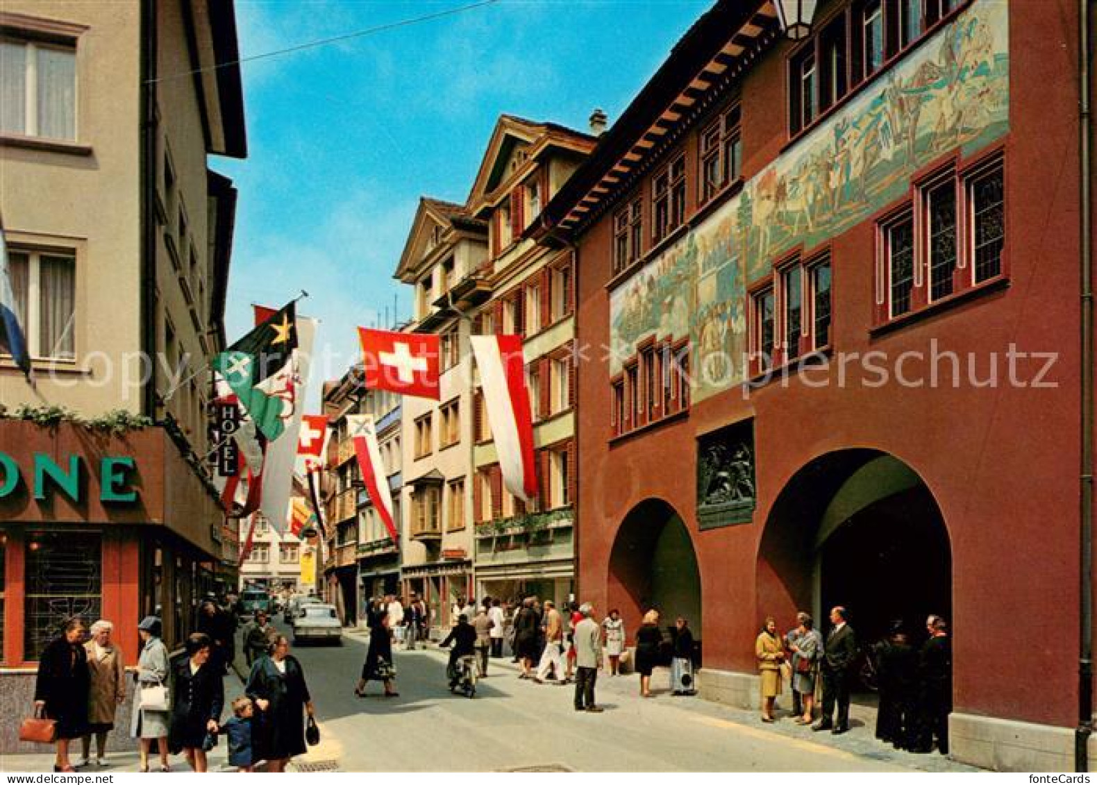 13601019 Appenzell IR Hauptgasse Mit Rathaus Appenzell IR - Altri & Non Classificati