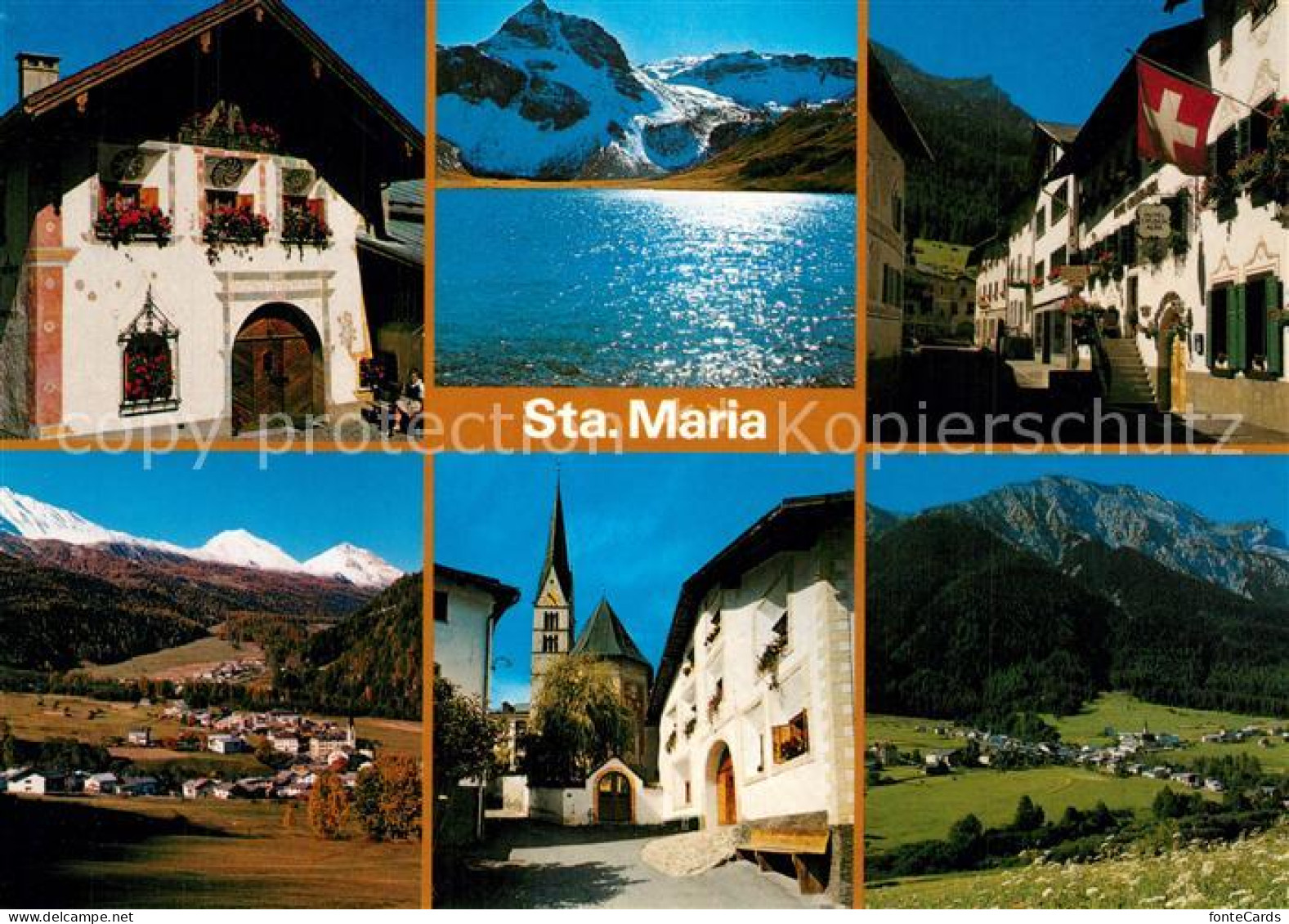 13599699 Sta Maria Muestair Muenstertalerhaus Lai Da Rims Dorfpartie Gegen Piz D - Andere & Zonder Classificatie