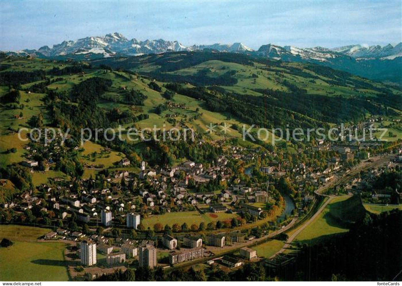 13598997 Wattwil Mit Saentis Und Churfirsten Alpen Fliegeraufnahme Wattwil - Sonstige & Ohne Zuordnung