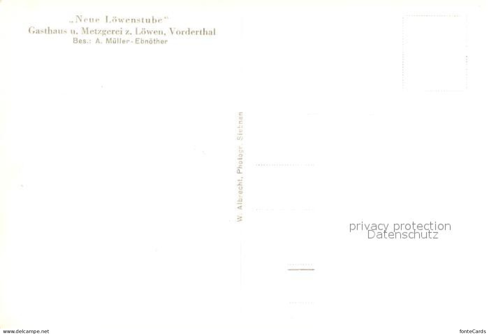 13597939 Vorderthal Gasthaus Loewen Neue Loewenstube Vorderthal - Andere & Zonder Classificatie