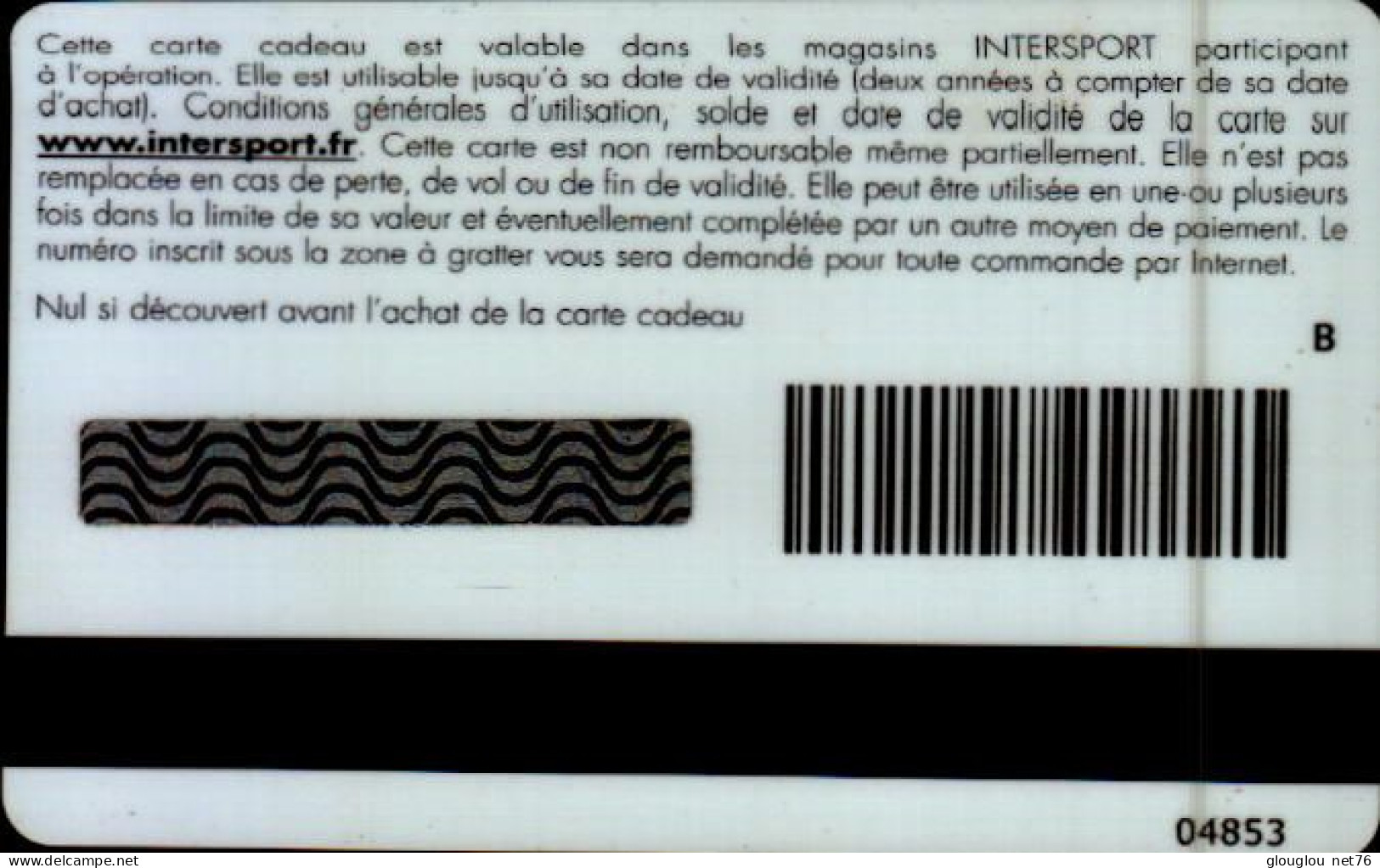 CARTE CADEAU...INTERSPORT.. STEVEN GERRARD - Gift And Loyalty Cards