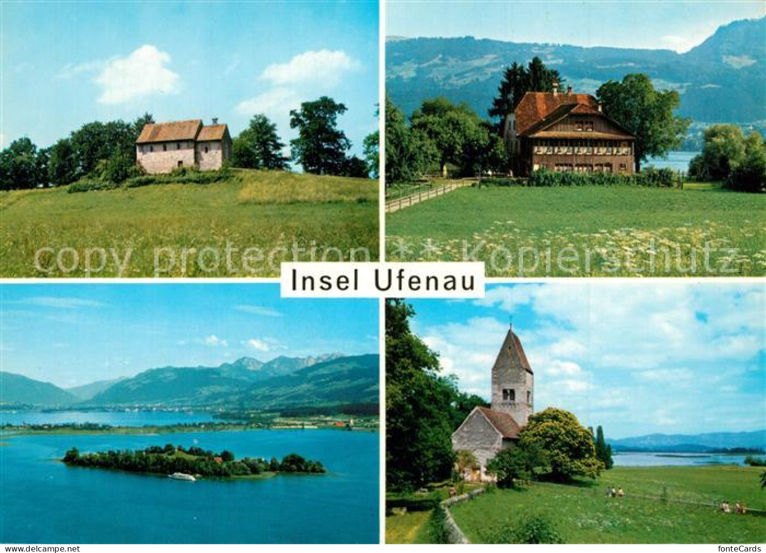 13594979 Insel_Ufenau_Ufnau_Zuerichsee_SZ Kapelle Gasthaus Panorama Kirche - Sonstige & Ohne Zuordnung