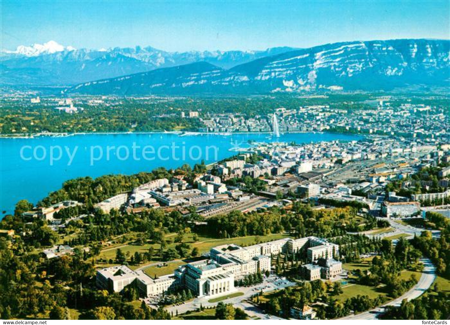 13591809 Geneve GE Palais Des Nations Lac Leman Et Le Mont Blanc Alpes Francaise - Other & Unclassified