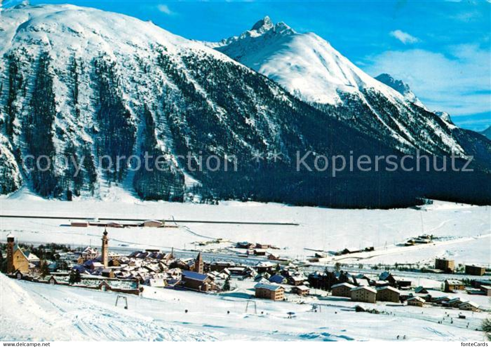 13574939 Samedan Gesamtansicht Mit Alpenpanorama Im Winter Samedan - Otros & Sin Clasificación