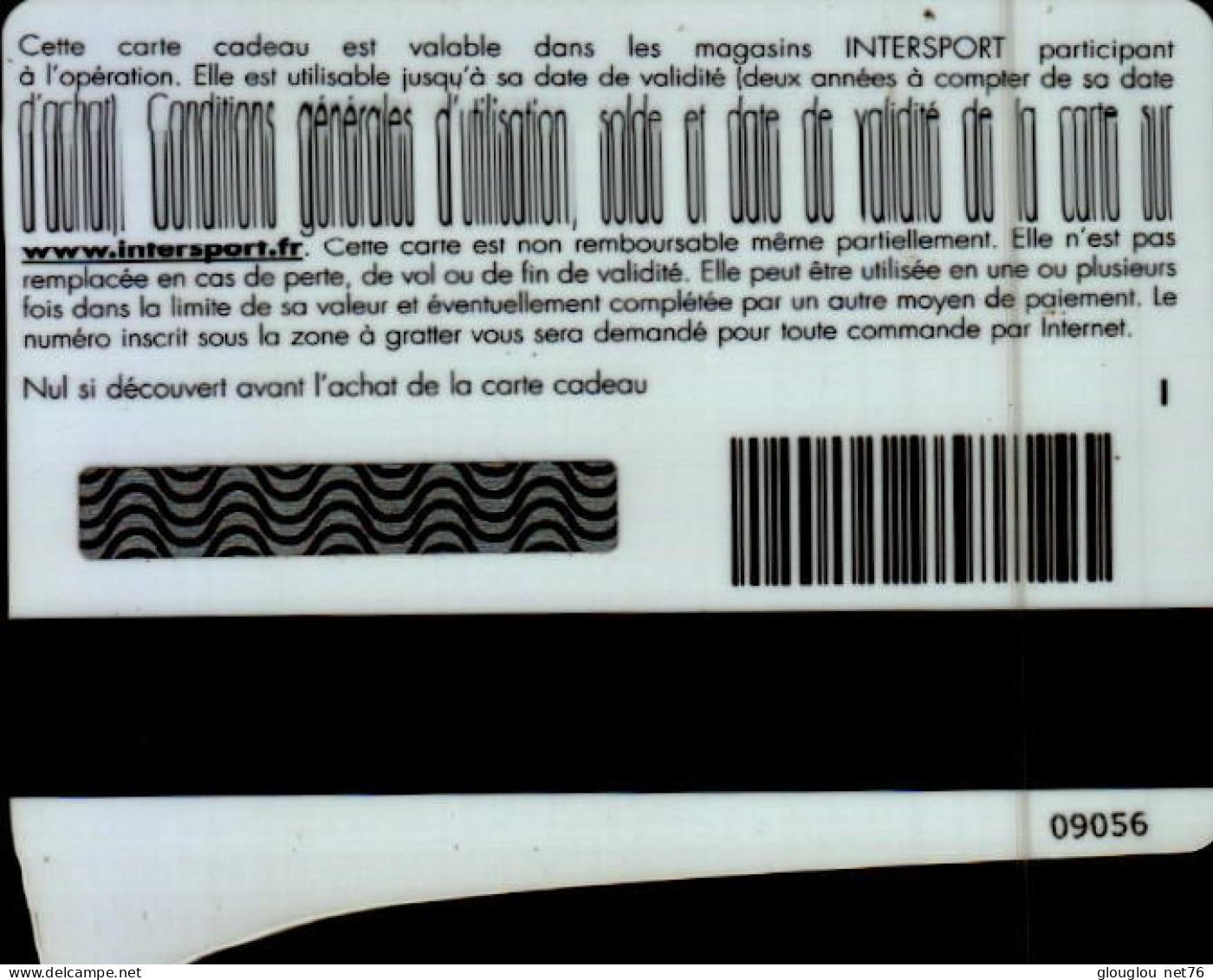 CARTE CADEAU...INTERSPORT.. AARON PEIRSOL - Gift And Loyalty Cards