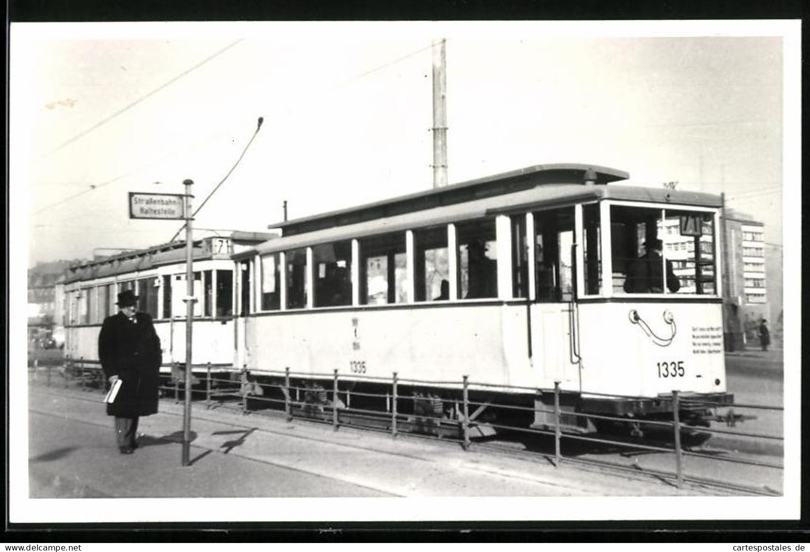 Fotografie Norbert Lossberger, Berlin, Strassenbahn-Triebwagen Nr. 1335 Der Linie 71 Der BVG In Berlin  - Otros & Sin Clasificación