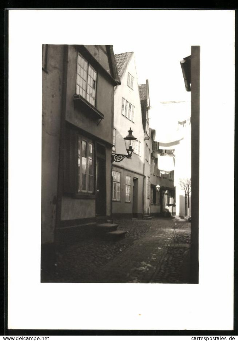 Fotografie Walter Wasssner, Lübeck, Ansicht Lübeck, Gasse In Der Altstadt  - Lieux
