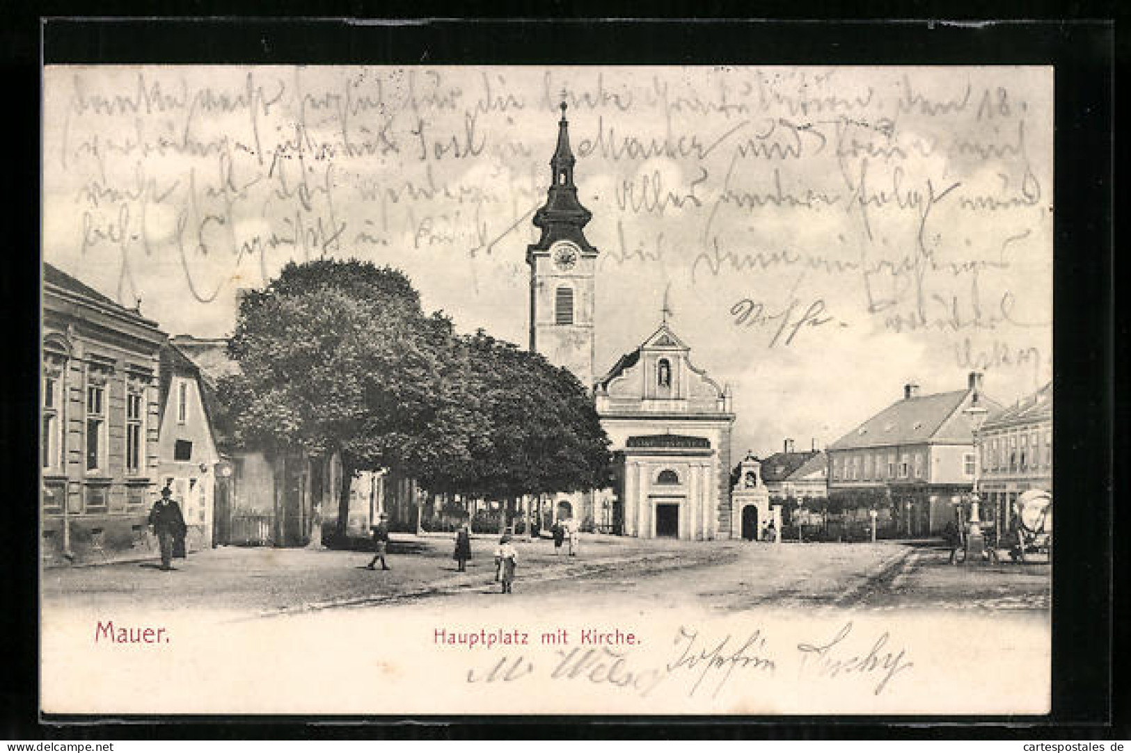 AK Wien-Mauer, Hauptplatz Mit Kirche  - Autres & Non Classés