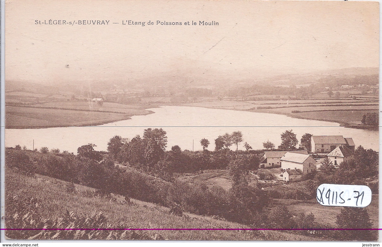 SAINT-LEGER-SOUS-BEUVRAY- L ETANG DE POISSONS ET LE MOULIN - Autres & Non Classés