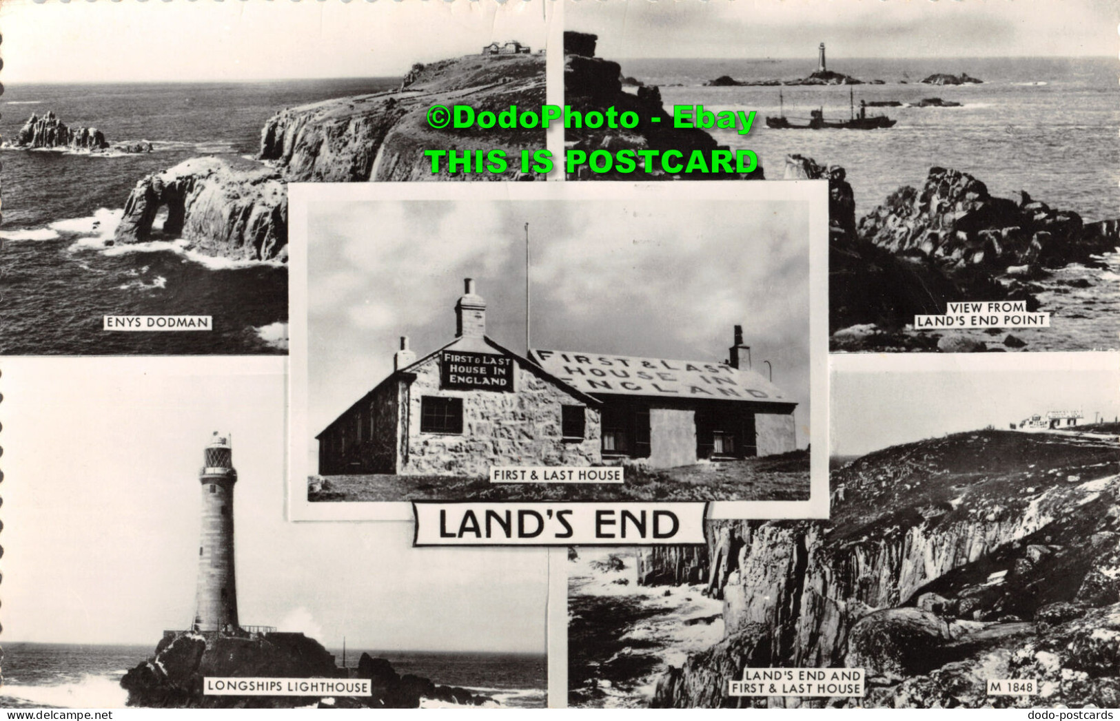 R354009 Lands End. M. 1848. RP. Post Card. 1966 - World