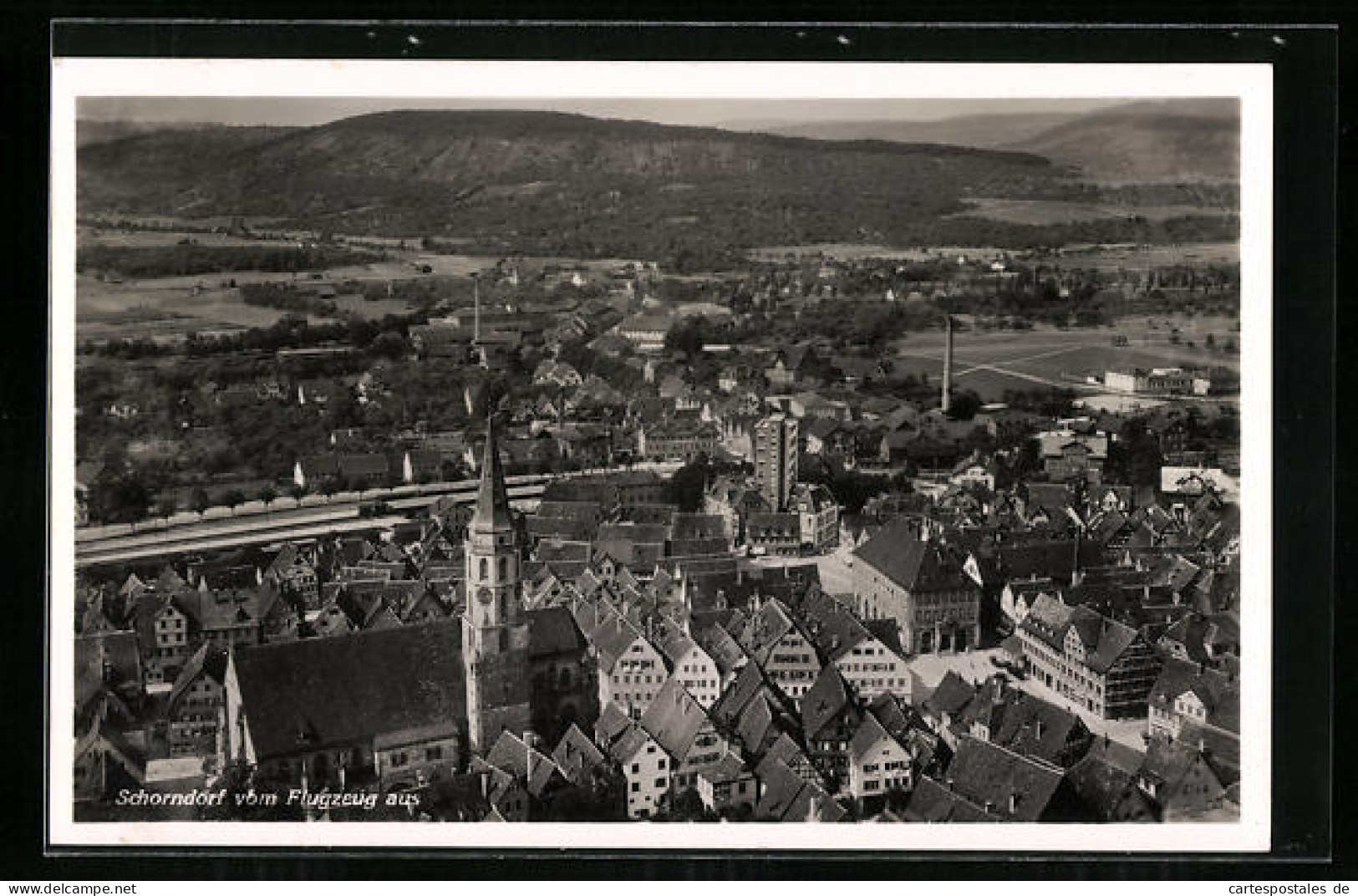 AK Schorndorf, Teilansicht Vom Flugzeug Aus  - Schorndorf