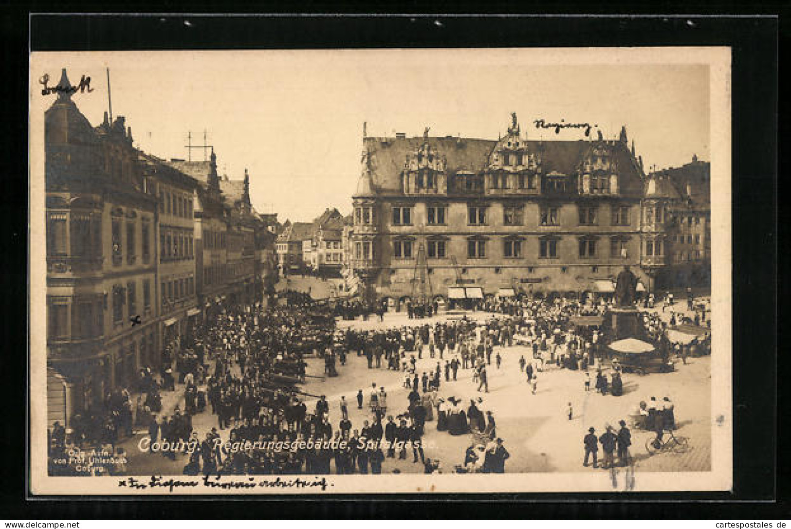 AK Coburg, Regierungsgebäude Und Spitalgasse  - Coburg