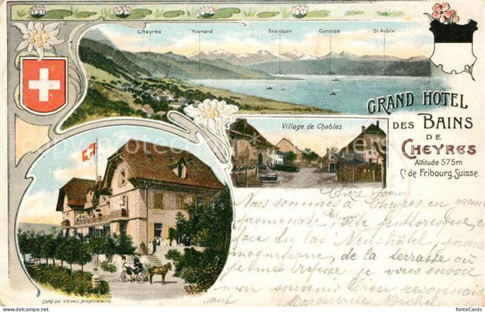 13559729 Cheyres Village De Chables Grand Hotel Des Bains Cheyres - Sonstige & Ohne Zuordnung