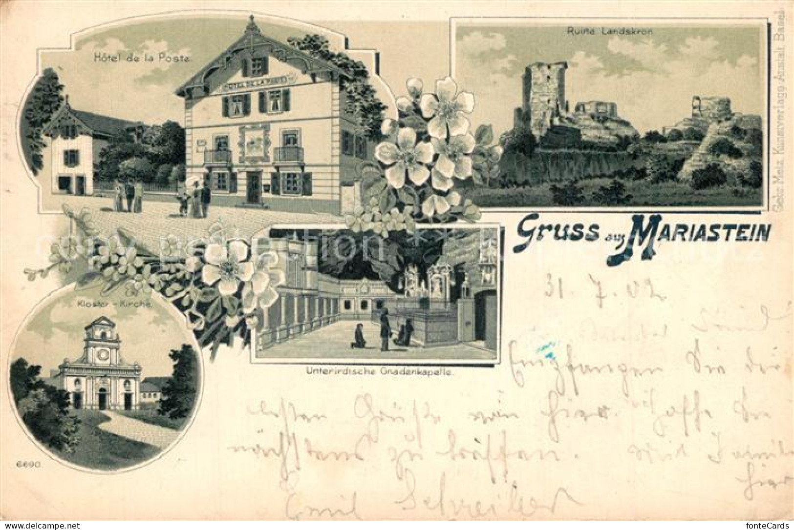 13558969 Mariastein SO Unterirdische Gnadenkapelle Hotel De La Poste Kloster Kir - Altri & Non Classificati