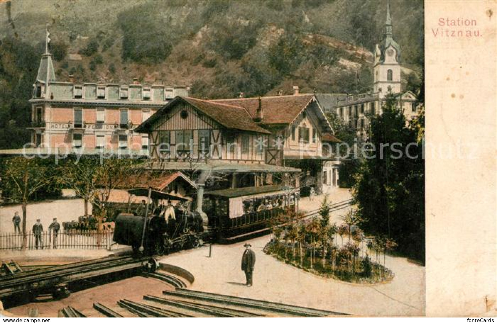 13558757 Vitznau Station Rigi Bahn Vitznau - Autres & Non Classés