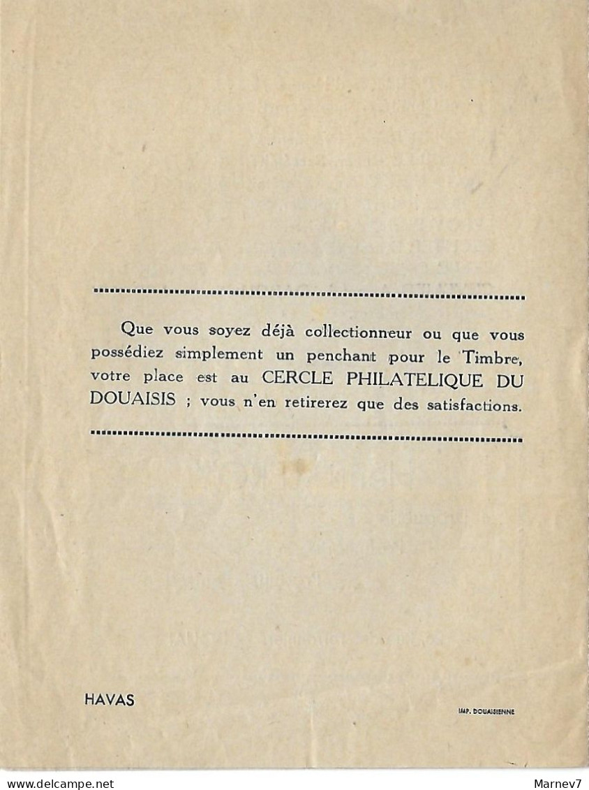 Journée Du Timbre 29 30 Juin 1946 - DOUAI - Programme Fascicule De Présentation - Billet Entrée Exposition Philatélique - Cartas & Documentos