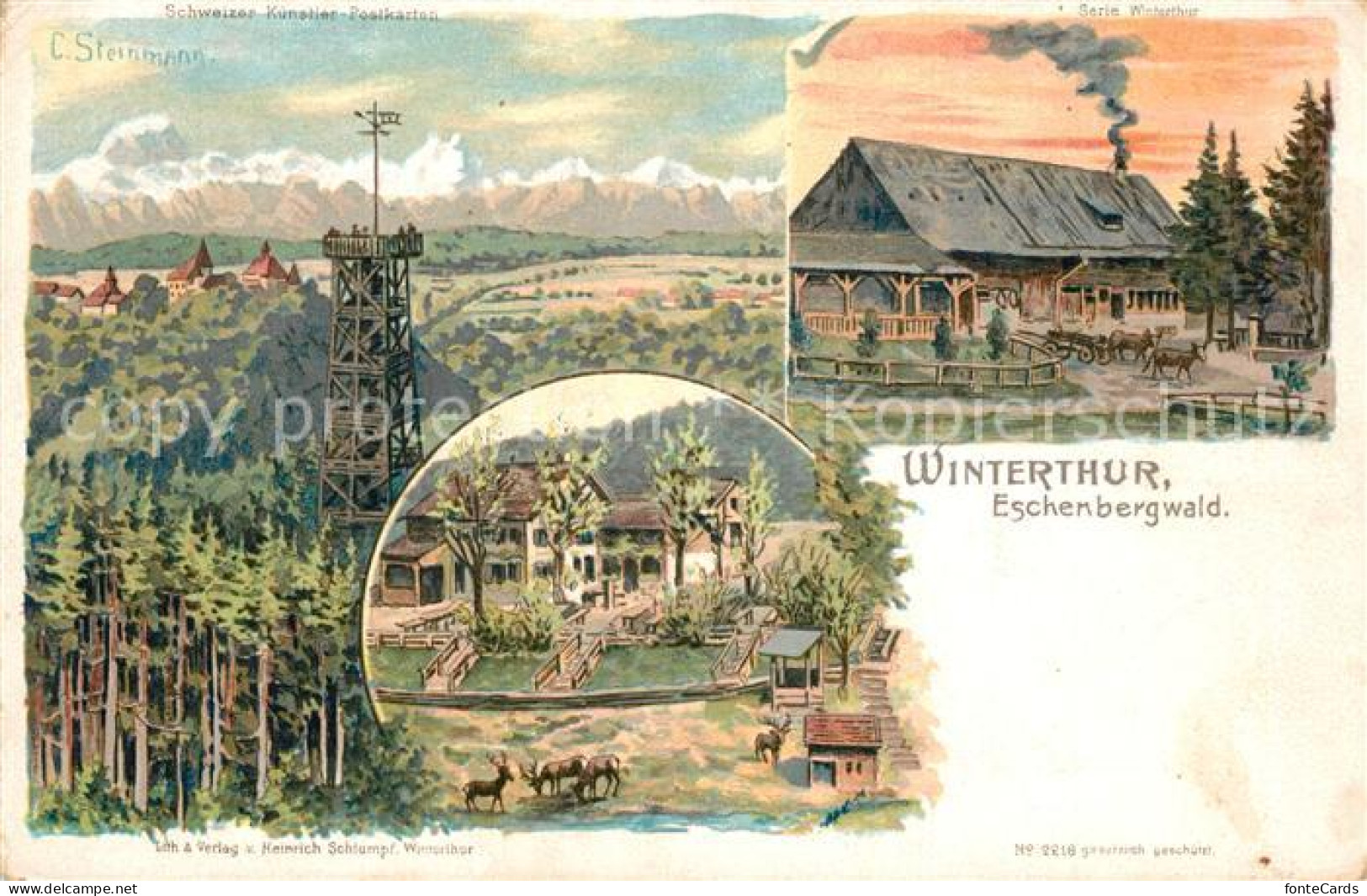 13558619 Winterthur ZH Eschenbergwald Aussichtsturm Bauernhof Winterthur ZH - Other & Unclassified