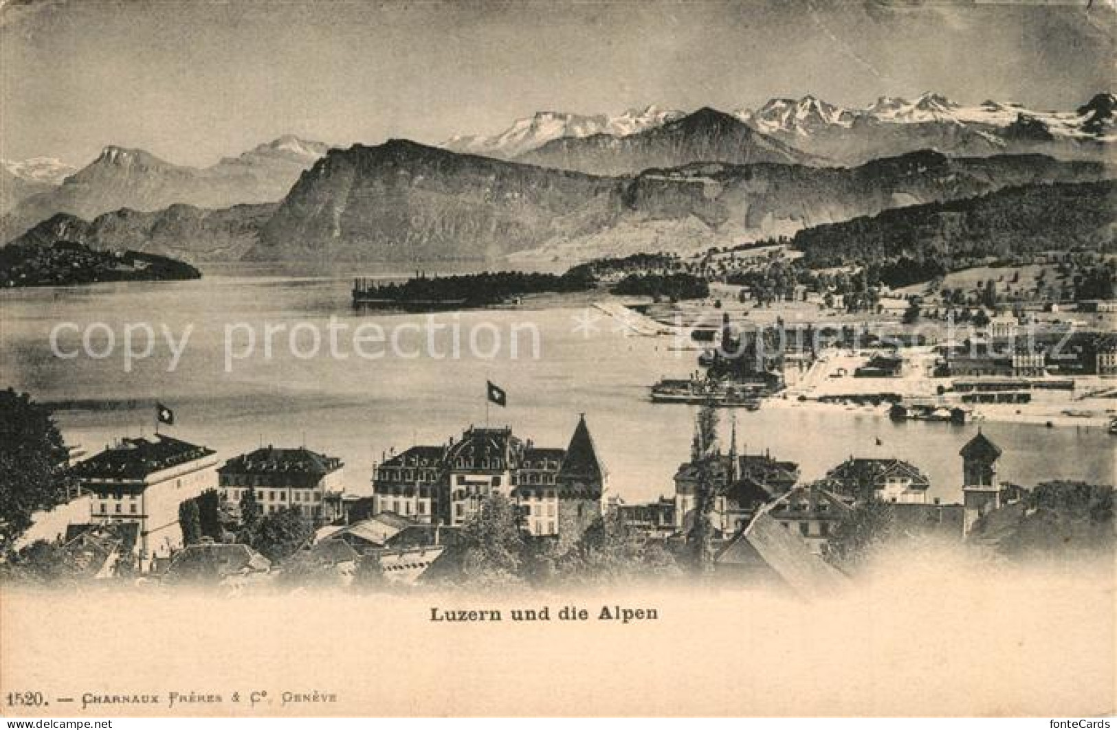 13529627 Luzern Vierwaldstaettersee Panorama Alpenkette Luzern Vierwaldstaetters - Autres & Non Classés