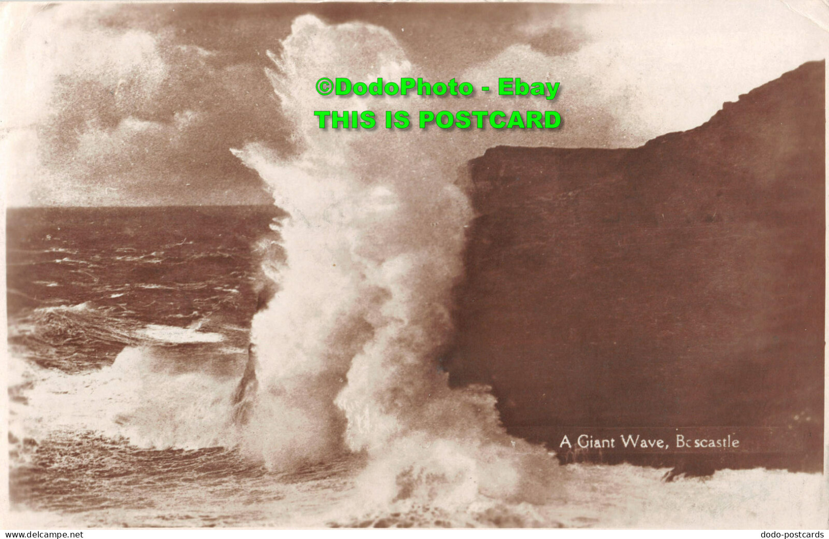 R354358 A Giant Wave Boscastle. Webber Series. RP. 1925 - World