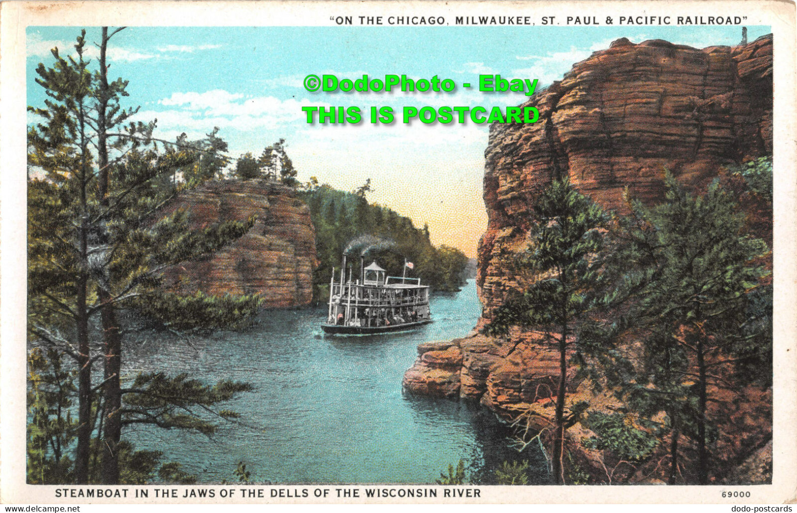 R354365 Steamboat In The Jaws Of The Dells Of The Wisconsin River. On The Chicag - World