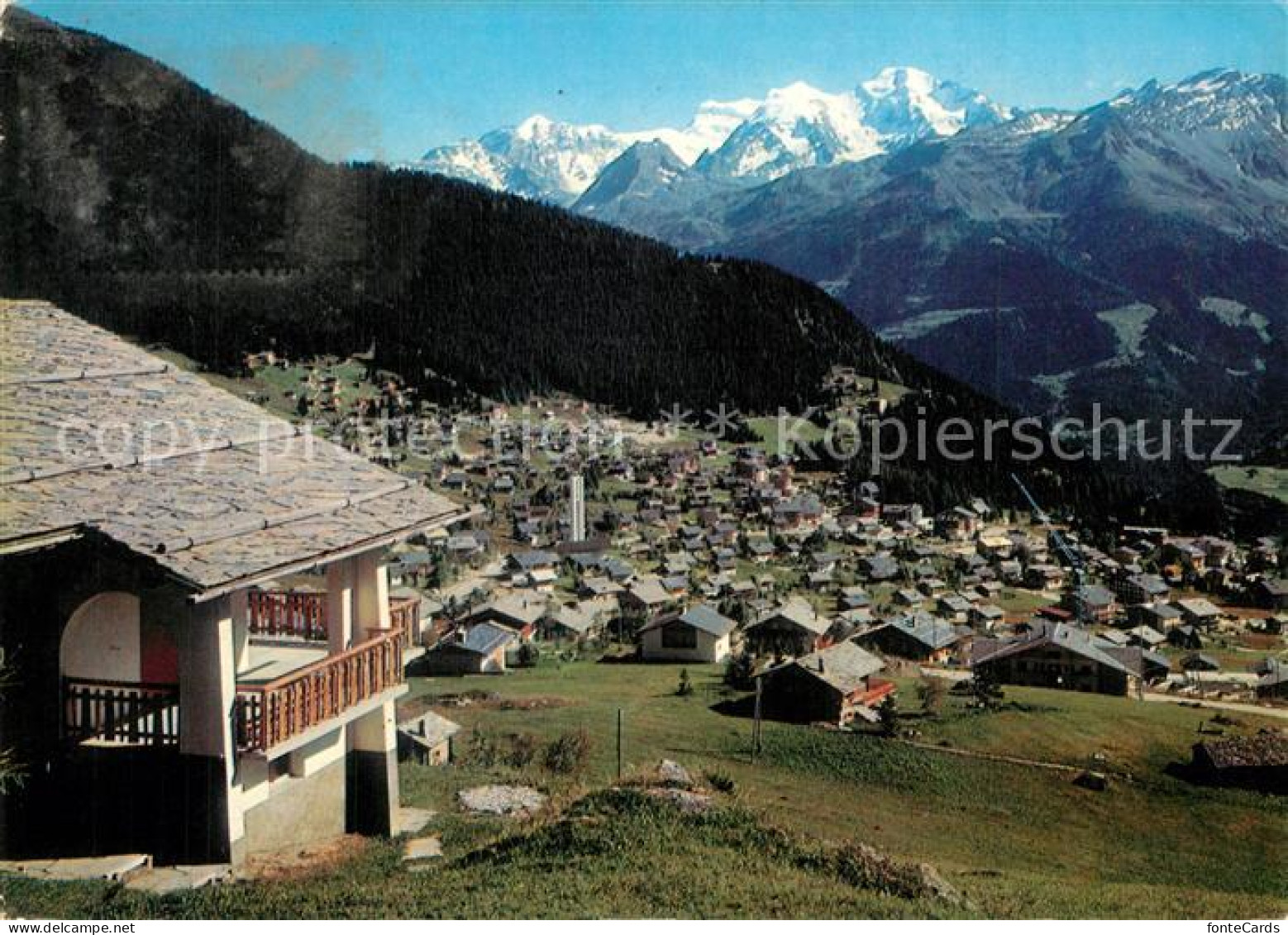 13522009 Verbier Panorama Au Fond Le Grand Combin Walliser Alpen Verbier - Other & Unclassified