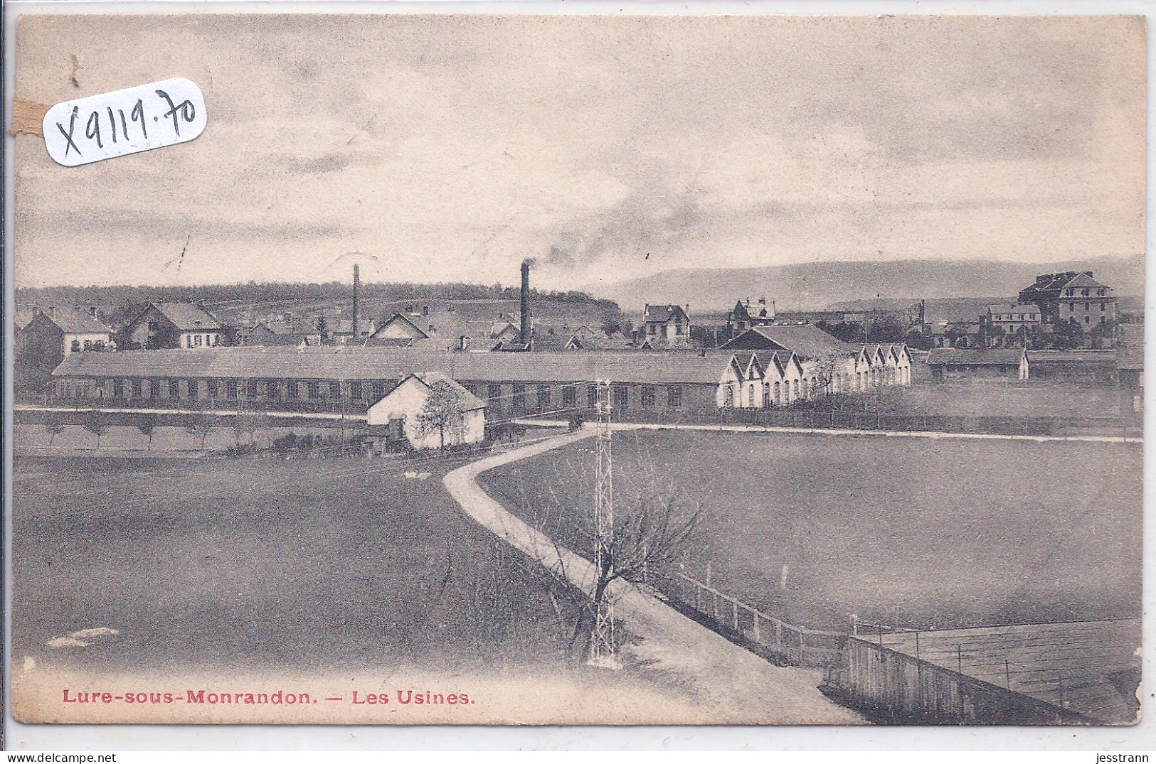 LURE-SOUS-MONRANDON- LES USINES- RARE- TRACES DE COLLAGE AU DOS - Lure