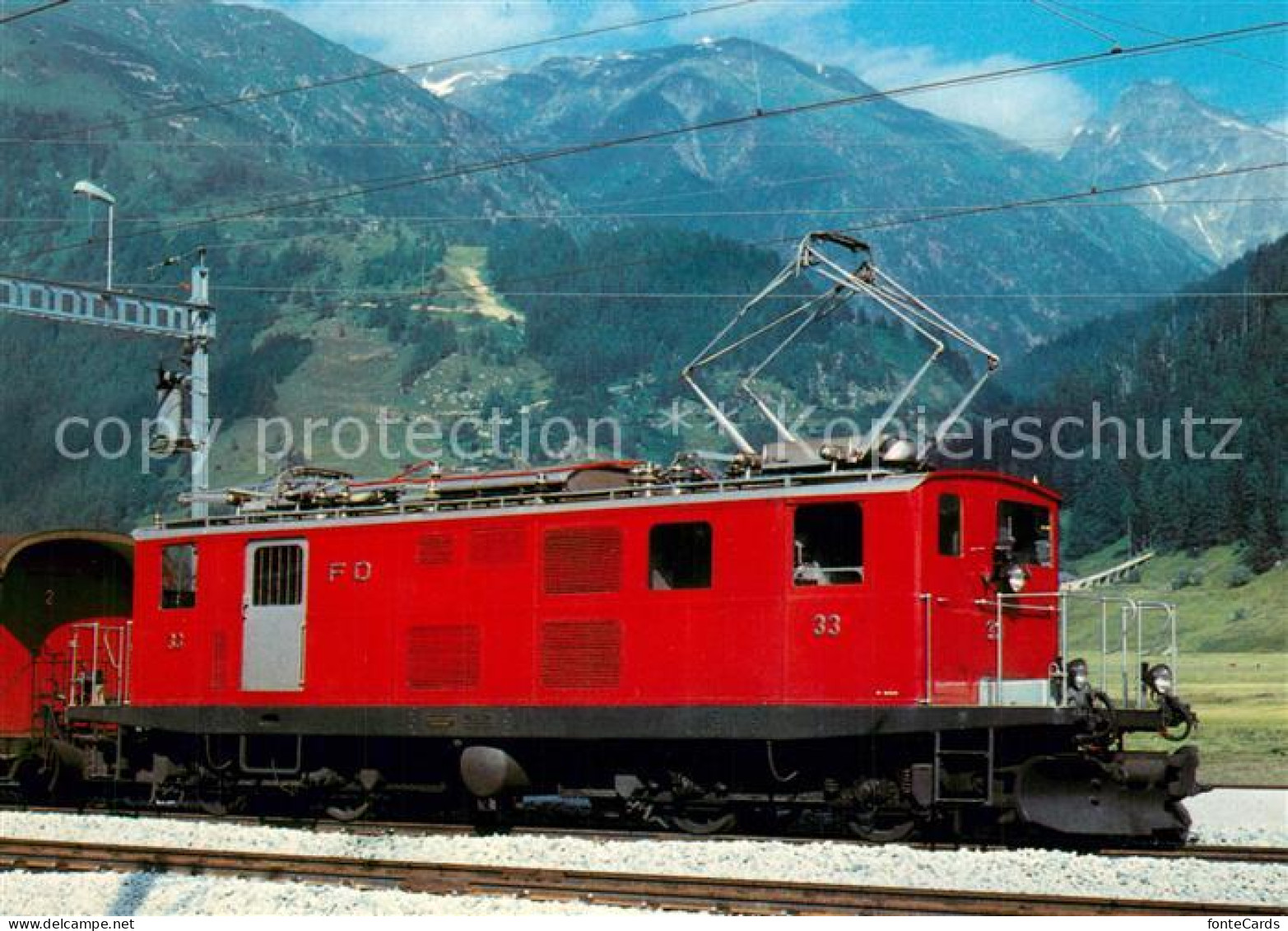 13520869 Furka-Oberalp-Bahn Elektrische Zahnradlokomotive HGe 4/4 33  Furka-Ober - Autres & Non Classés