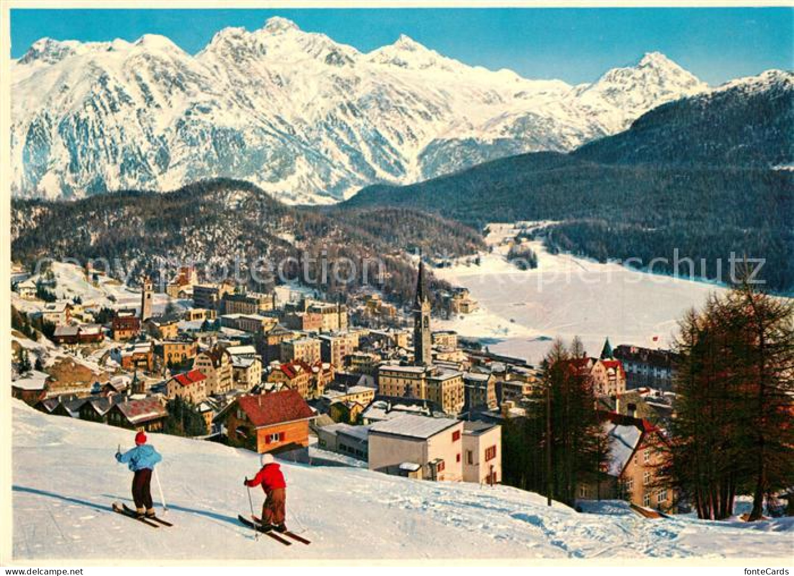 13518899 St Moritz GR Panorama Wintersportplatz Mit Piz Languard St Moritz GR - Other & Unclassified