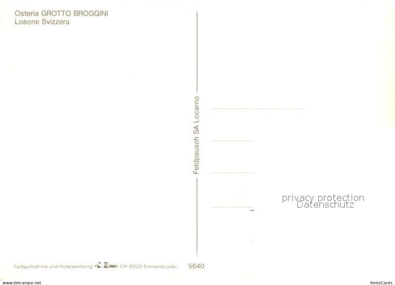 13518379 Losone Osteria Grotto Broggini Losone - Andere & Zonder Classificatie