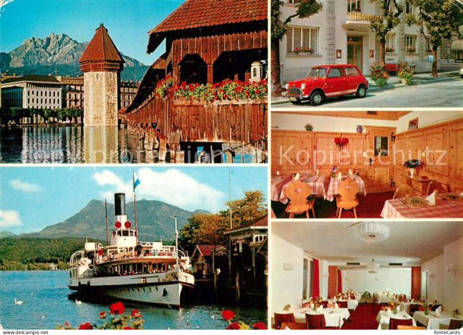 13517167 Luzern LU Hotel Johanniterhof Restaurant Kapellbruecke Wasserturm Dampf - Autres & Non Classés