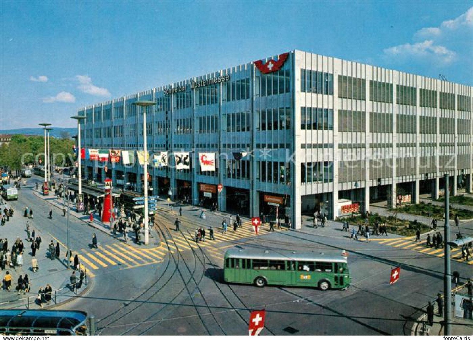 13515127 Basel BS Schweizer Mustermesse Vorplatz Mit Neubau Und Front Riehenring - Autres & Non Classés