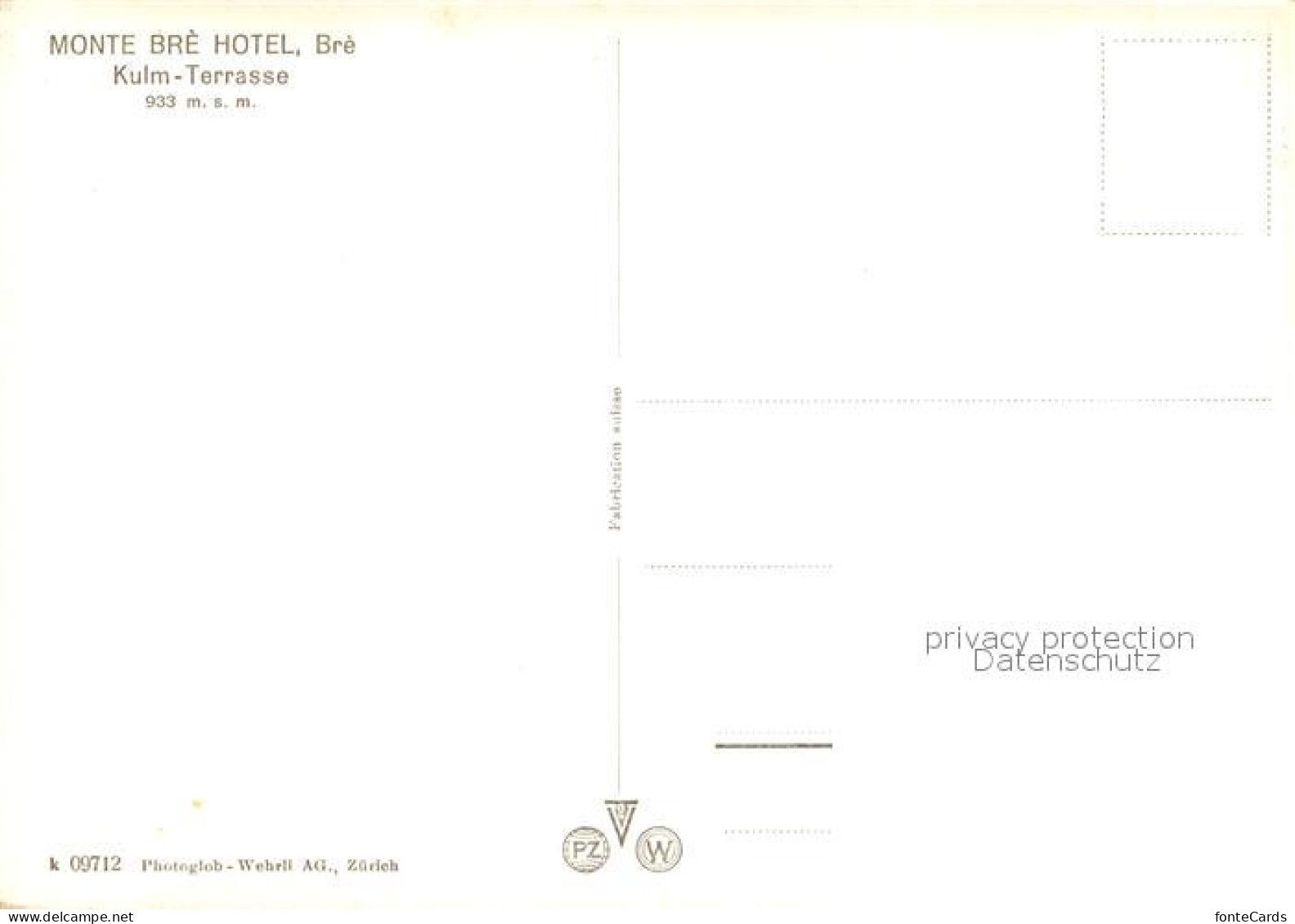 13512739 Bre Fliegeraufnahme Monte Bre Hotel Kulm Terrasse Bre - Other & Unclassified