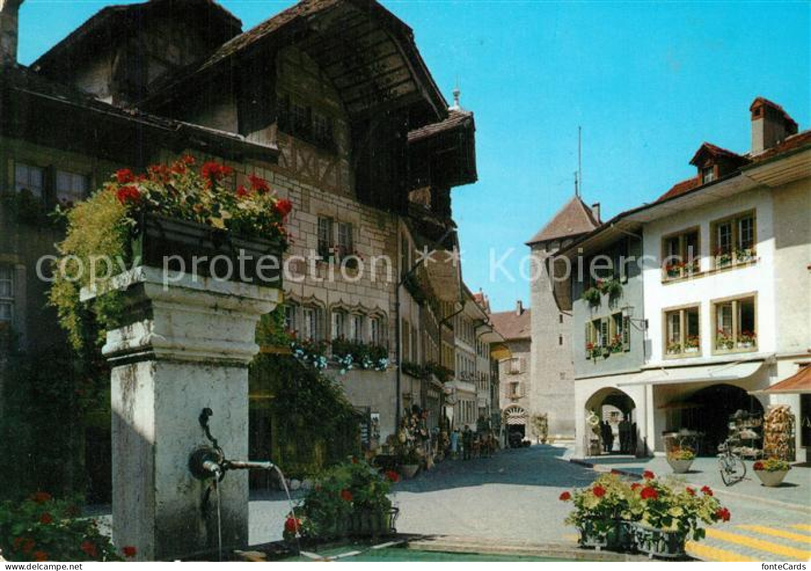 13480469 Morat Murten Rubenloch Schloss Brunnen Morat Murten - Sonstige & Ohne Zuordnung