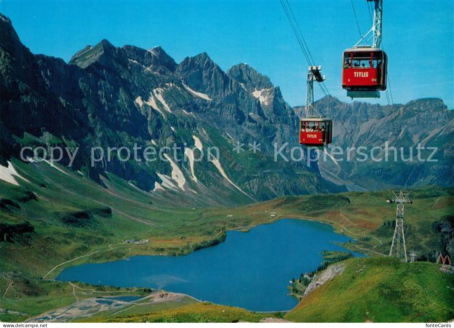 13477459 Engelberg OW Luftseilbahn Truebsee Stand Klein Titlis Bergsee Alpenpano - Other & Unclassified