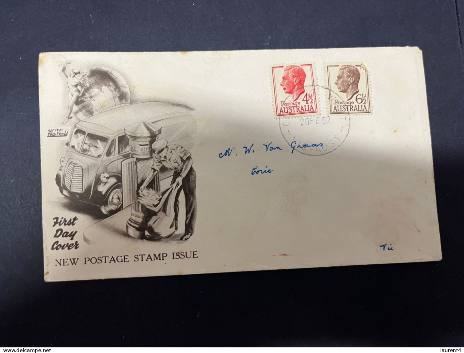 14-5-2024 (5 Z 9) Australia FDC - 1952 (Wade World)) New Postage Stamp Issue - Ersttagsbelege (FDC)