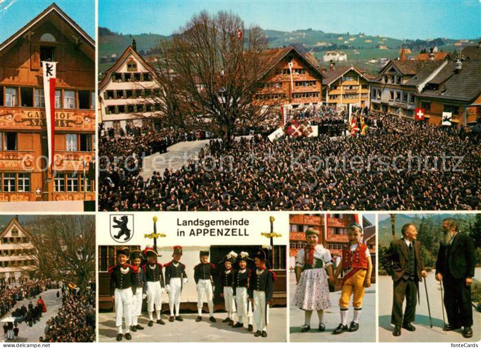 13363647 Appenzell IR Landsgemeinde Versammlung Trachten Gasthof Saentis Appenze - Sonstige & Ohne Zuordnung