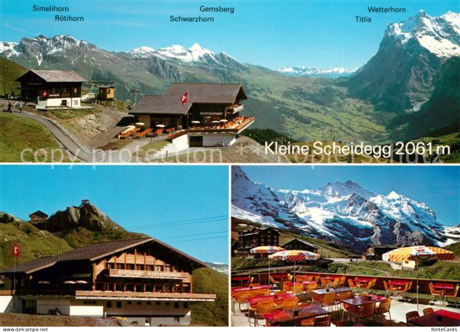 13363069 Kleine Scheidegg Interlaken Bergrestaurant Eigernordwand Sonnenterrasse - Autres & Non Classés