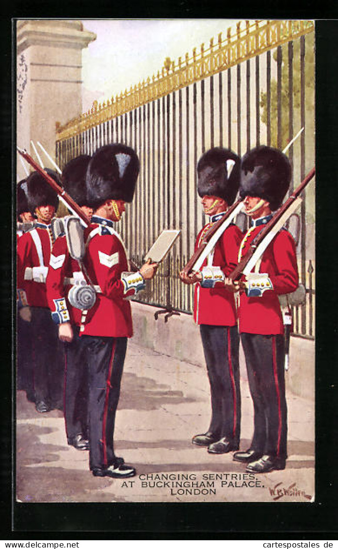 Artist's Pc London, Changing Sentries At Buckingham Palace, Garde  - Other & Unclassified
