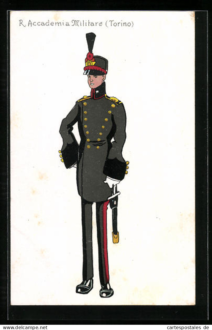 Artista-Cartolina Torino, R. Accademia Militare  - Altri & Non Classificati