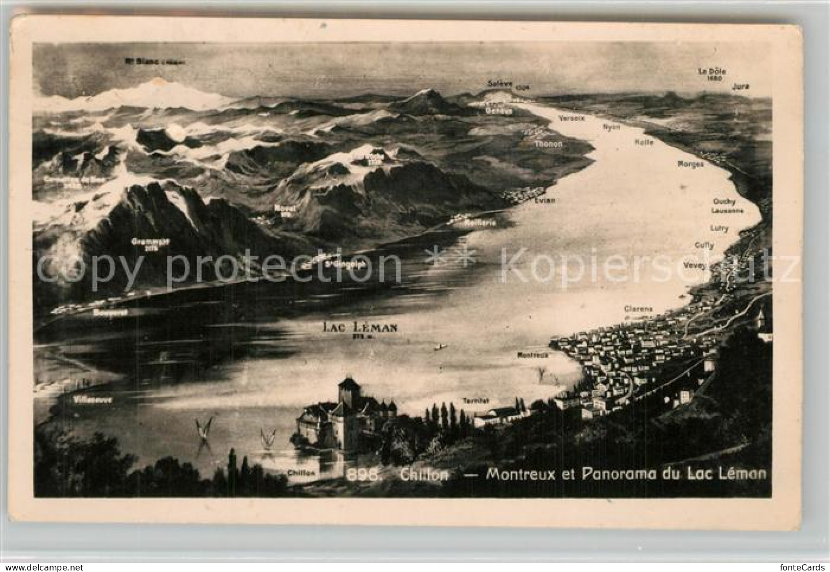 13358749 Chillon Montreux Et Panorama Du Lac Leman Chillon - Altri & Non Classificati