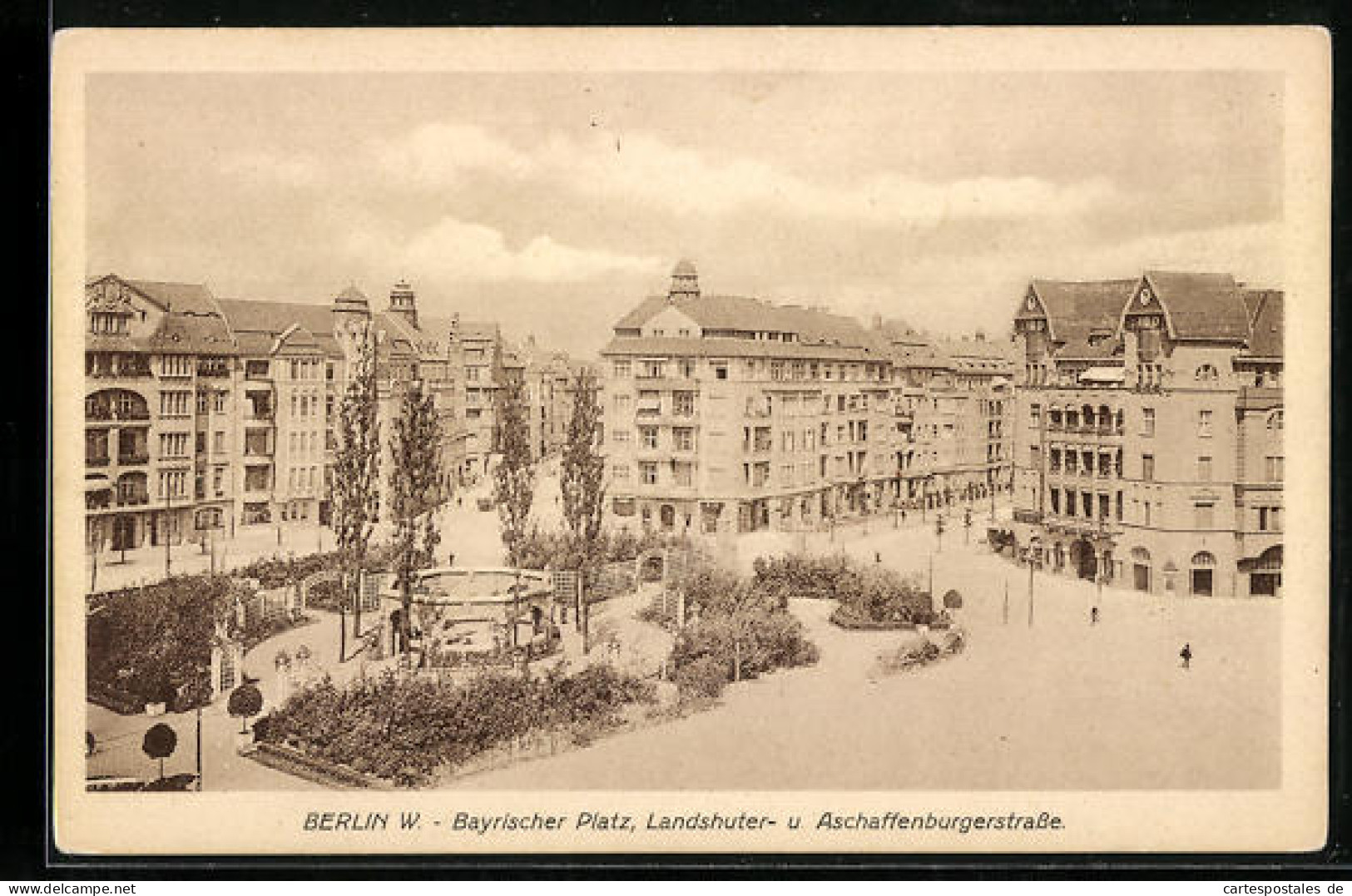 AK Berlin, Bayrischer Platz, Landshuter- Und Aschaffenburgerstrasse  - Schoeneberg