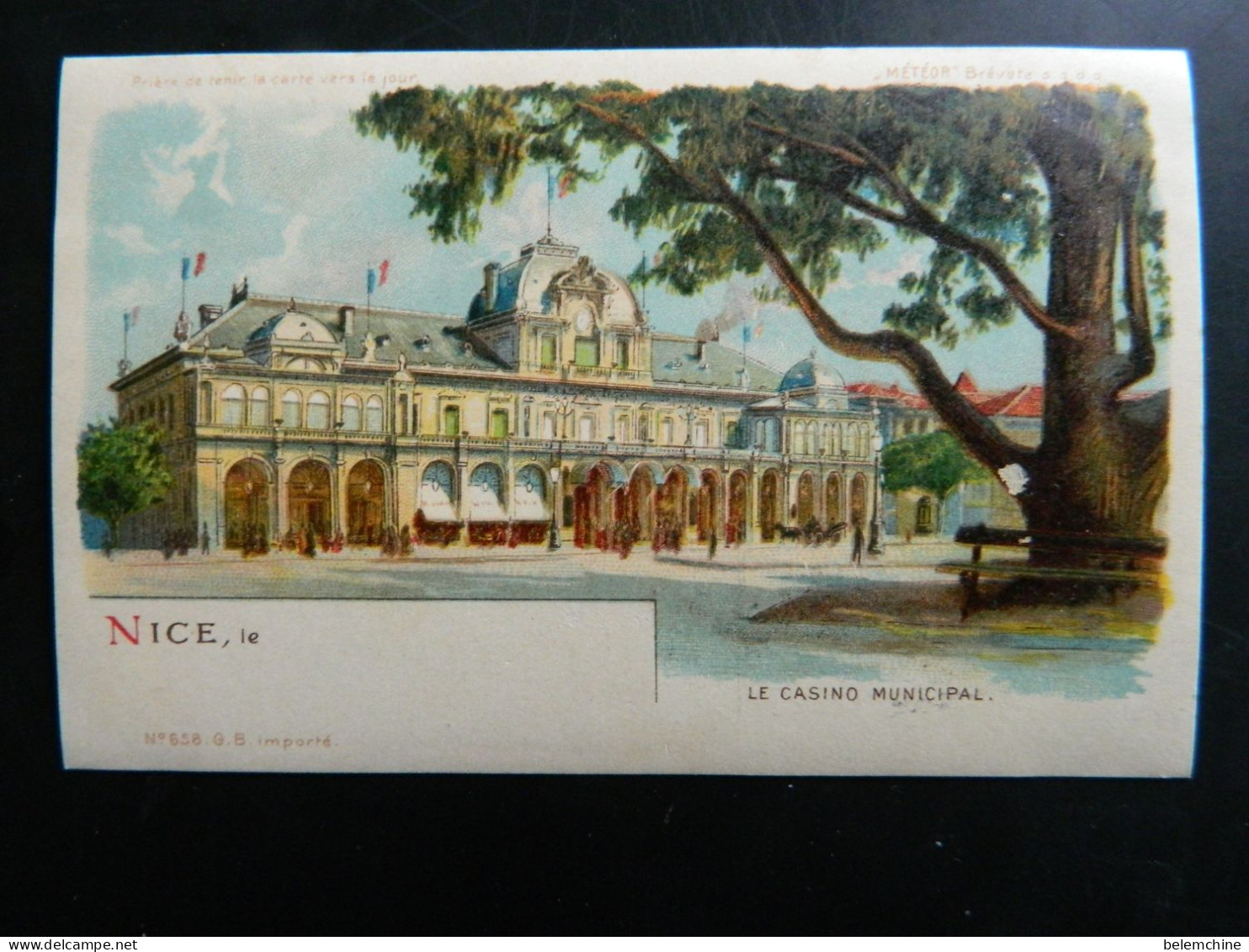 NICE              CARTE TRANSPARENTE METEOR                      LE CASINO MUNICIPAL - Sonstige & Ohne Zuordnung