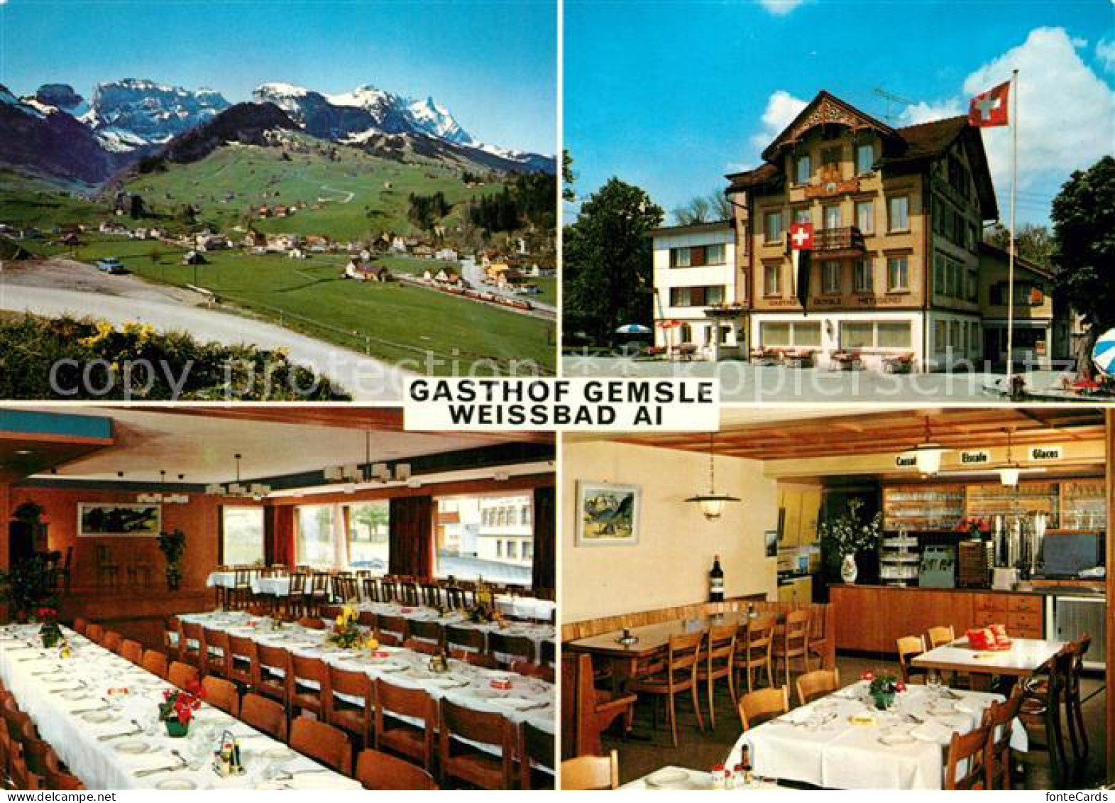 13355629 Weissbad Gasthof Gemsle Gastraeume Panorama Weissbad - Altri & Non Classificati