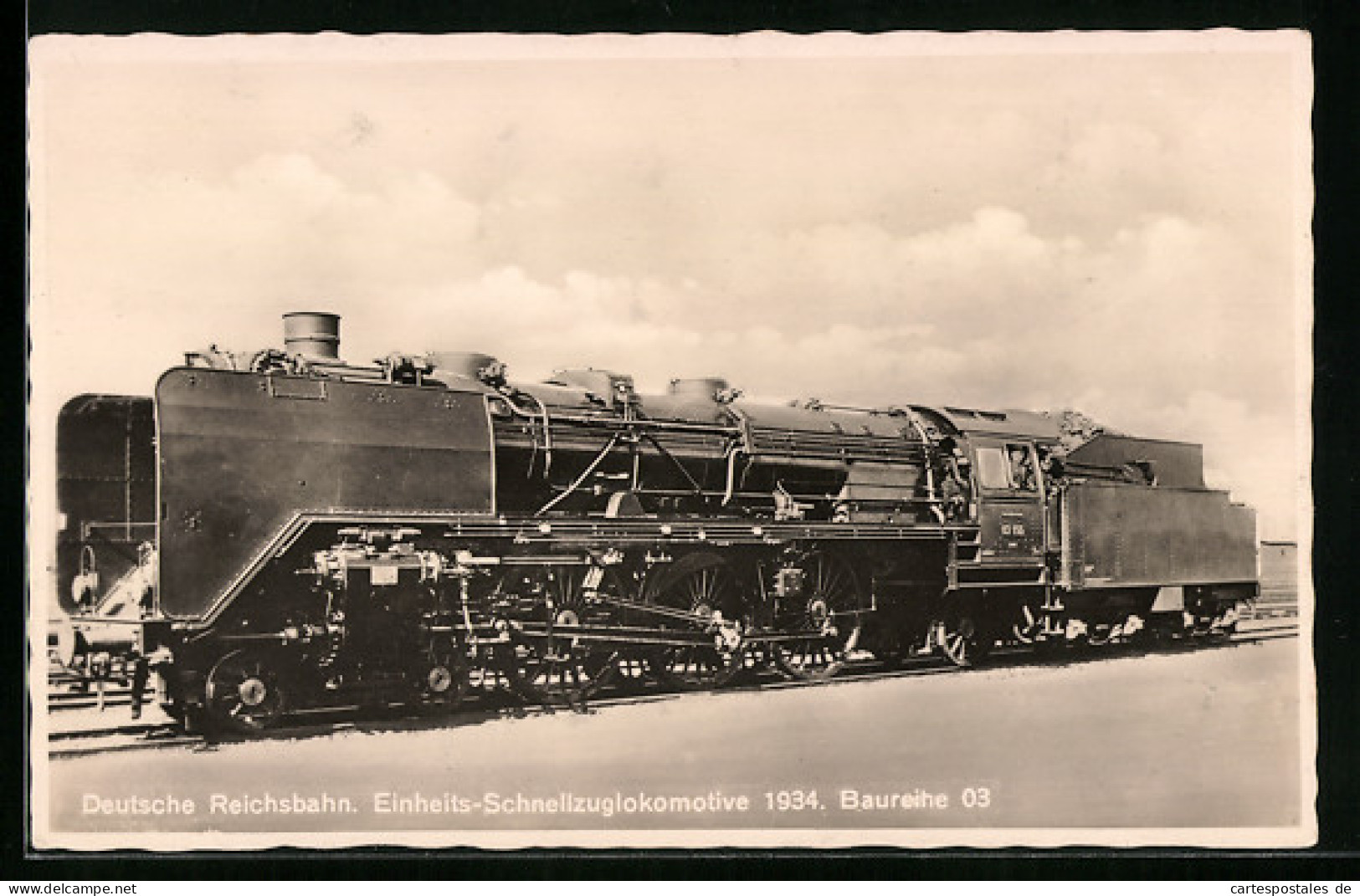 AK Deutsche Reichsbahn, Einheits-Schnellzuglokomotive 1934, Baureihe 03  - Trains